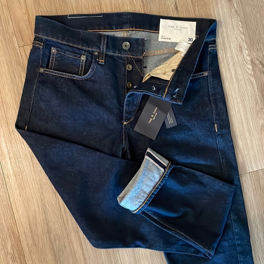 New with tags, rag & bone selvedge denim, skinny